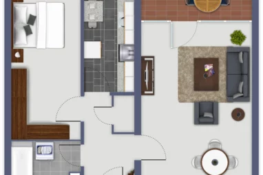 Attraktive Etagenwohnung mit Loggia und Fernblick